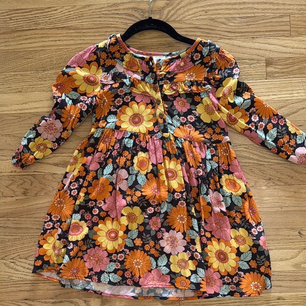 Cotton On Orange Yellow Ruched Ruffled Sundress